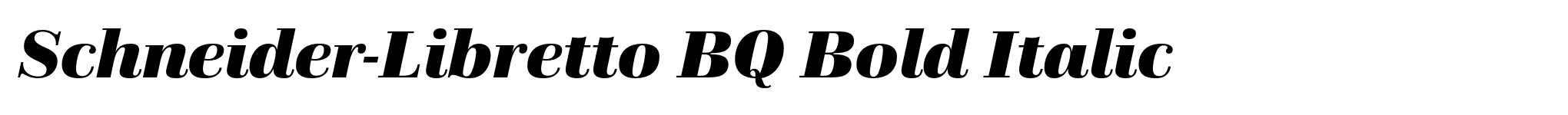 Schneider-Libretto BQ Bold Italic image